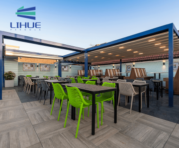 Automatic PVC Folding Pergola: Retractable Roof Gazebo Systems for Outdoors