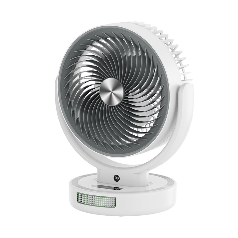 5.5 Inch Rechargeable Table Fan with LED Light and Power Display