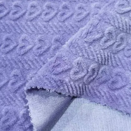 Heart Jade Fox Fleece Jacquard Flannel