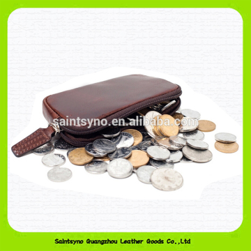 Wholesale zipper closure fancy pu leather coin purse 15053