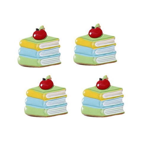 Nieuwe Leuke Kawaii School Artikelen Boek Potlood Driehoek Heerser Schaar Schoolbord Hars Plaksteen Cabochons Ornamenten Haar Boog Accessori