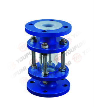 PFA Lined Sight Glass for highly corrosive fluid
