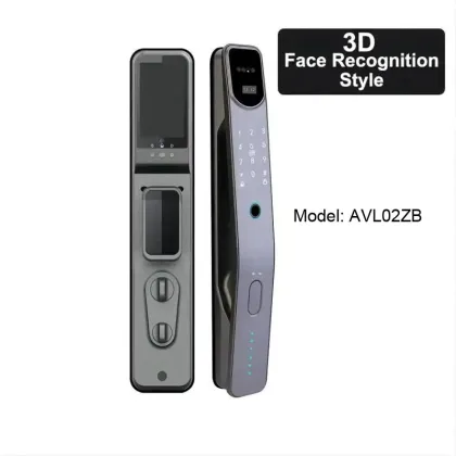 Tuya Zigbee Smart 3D Face Recognition Waterproof Fingerprint Video Door Lock with LCD Screen