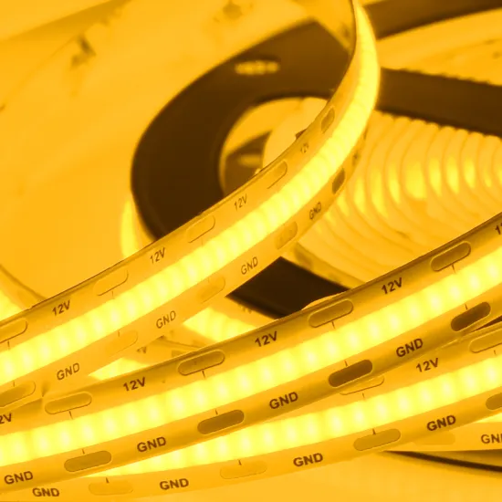 Yellow cob led strip light 5V 12V 5M decoration flexible stick able warm white golden yellow COB led strip light