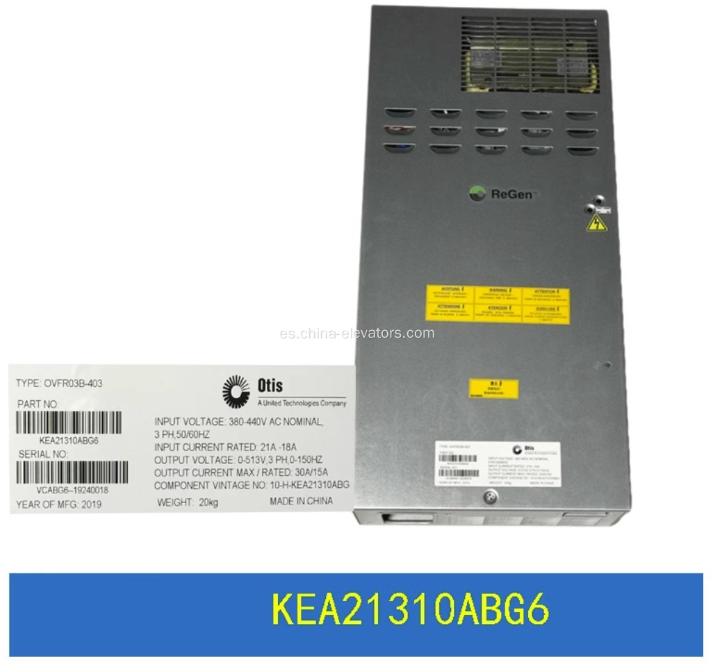 KEA21310ABG6 Regen Drive OVFR03B-403 para ascensores Otis