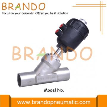 Pneumatic Welding Angle Seat Valve 1.5'' DN40 PN16