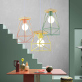 LEDER Mini houten hanglampen