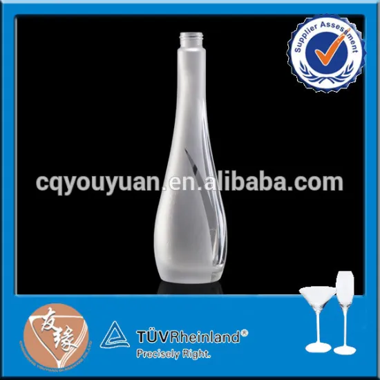 Wholesale custom design frosted 300ml glass olive bottle oil