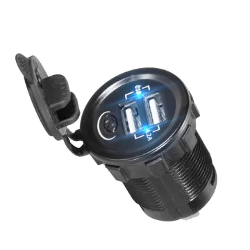 12V 24V On Off Switch 4.2A 2 Port USB Car Charger Adapter - Wholesales