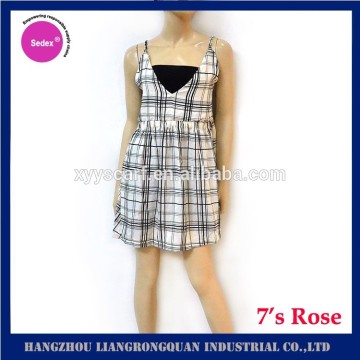 2016 fashion summer short sleeve V neck cotton sexy mini women skirt