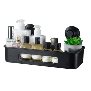 ABS No Drilling Suction Cups Single Tier Wall Shelf