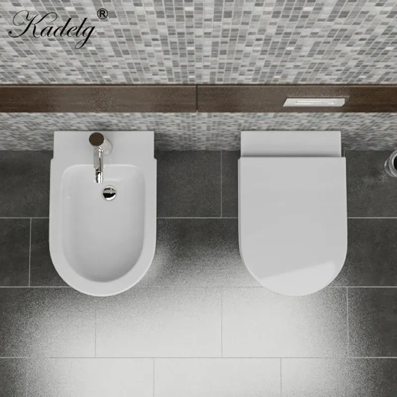 CE Standard Wall Hung Ceramic Toilet Set Round Bathroom Toilet Sanitary Ware

**Title:** Wall-Hung Ceramic Toilet with CE Standard