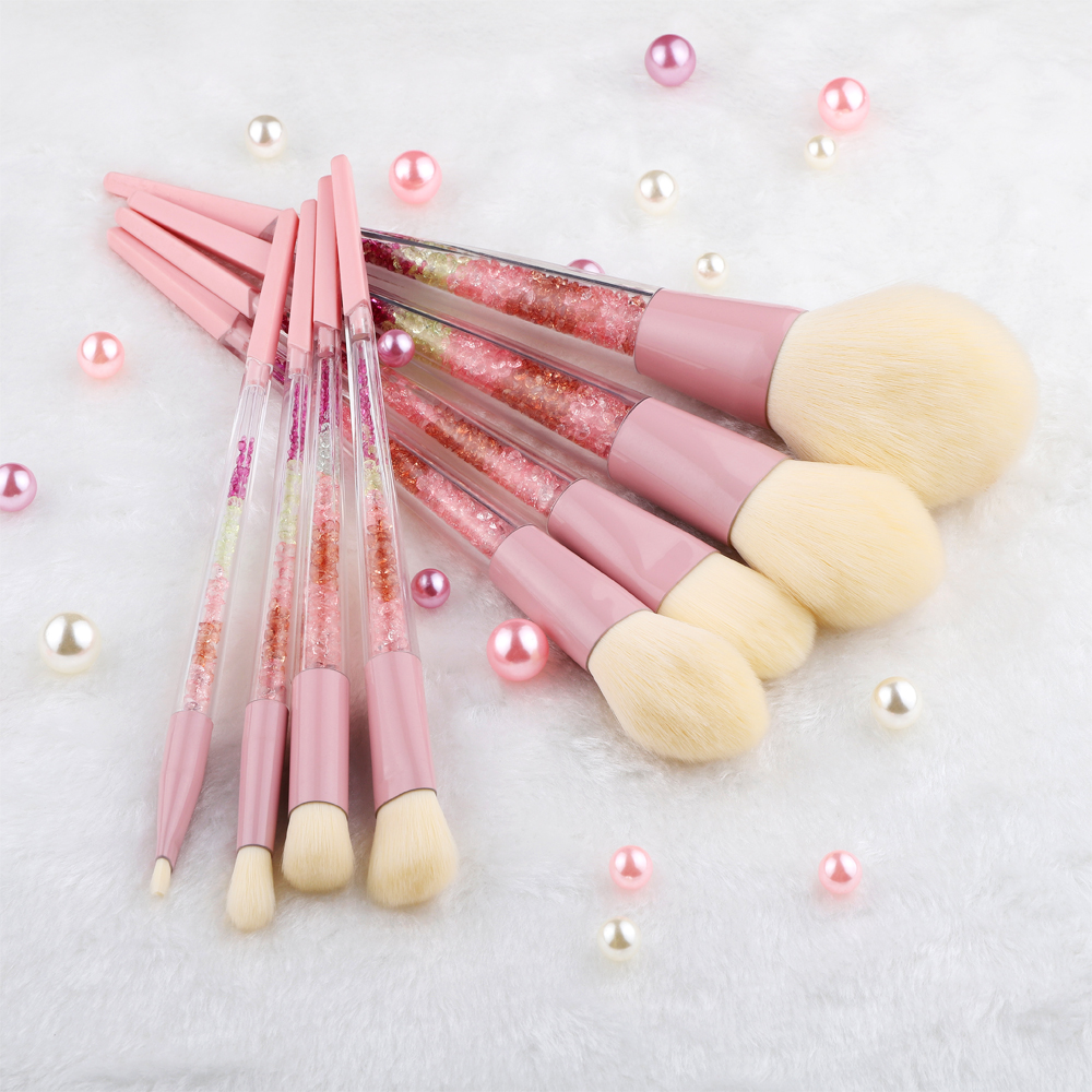 FLD 8Pcs Colorful Professional Makeup Brush Set Kit Eyeliner Eye Shadow Brush Set Face Powder Brush Beauty Tools