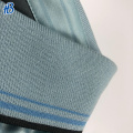 light cyan stripes golf polo shirt for men