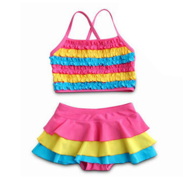 Kid's Swimwear Bikini Set, Customized Logos, Colors and Sizes are Accepted
