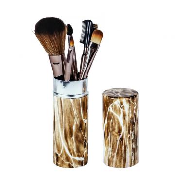 5 datorer Makeup Brush Set med aluminiumhållare