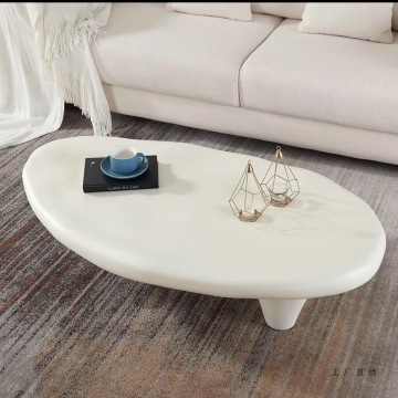 Italian Minimalist Creative Oval Cobblestone Coffee Table