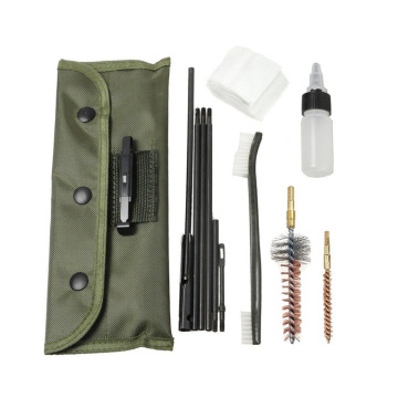 12-Piece Gun Cleaner Kit: Portable Pouch, Cleaning Brushes, Empty Oil Bottle, and Hunting Accessories