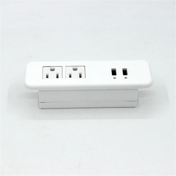 Black White Recessed Desktop Socket