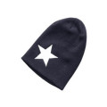 Long Design 100 Acrylic Star Patch Knitted Hat