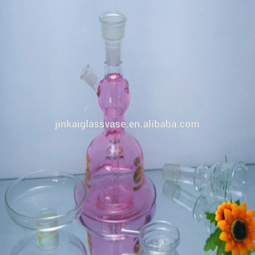 pink colored traditional arbic glass water hooksh shisha