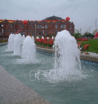 music dancing outdoor swing decrotive colorful garden water fountain