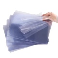 Folha rígida de PVC transparente para artigos de papelaria ou caderno