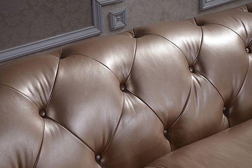 Wooden Leather Sofa Set