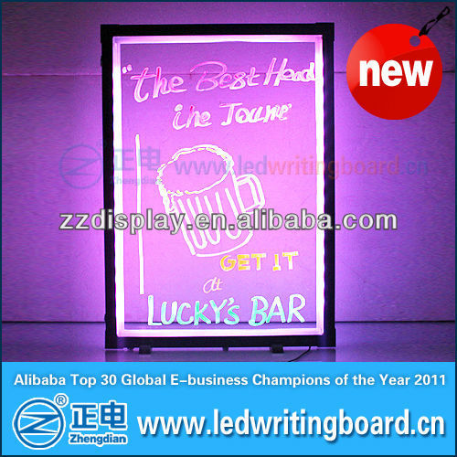 2013 new magic led writing menu board