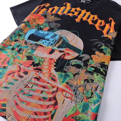 God Speed Vintage Heavyweight Cotton T-Shirts for Men