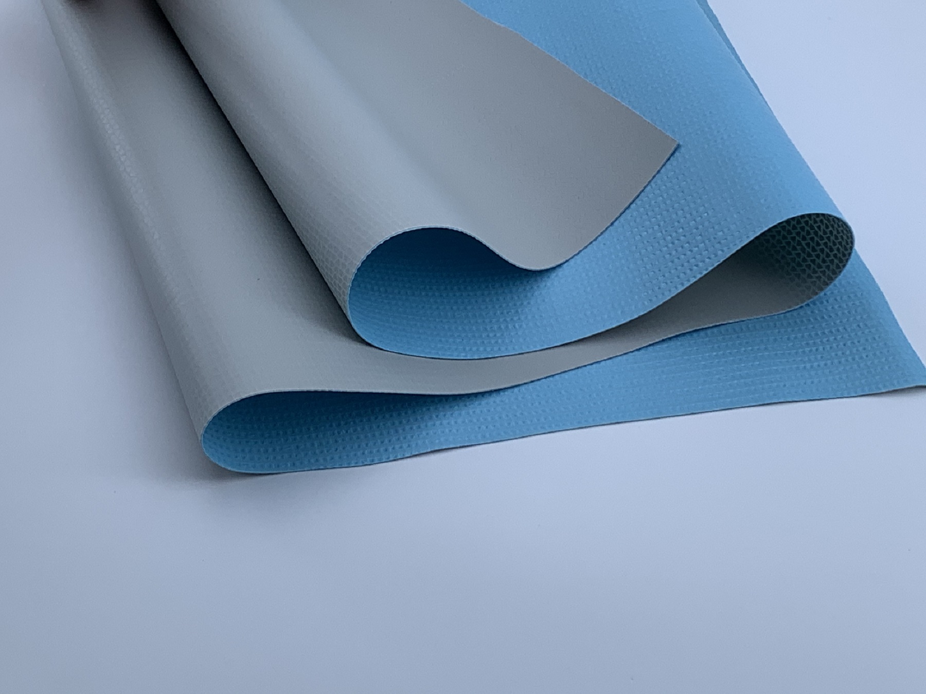 Lona de PVC durável e cinza azul