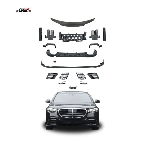 2024 Model Upgrade Kit Exterior Bumper Lips for 2021-On Mercedes Benz W223 S Class