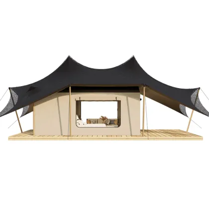 Glue-solid Wood Frame Wild Glamping Stretch Tent