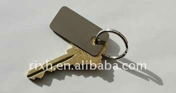 stainless steel titanium dog tag key chain