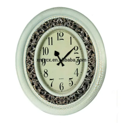 Simple oval shape old clock wall clocks