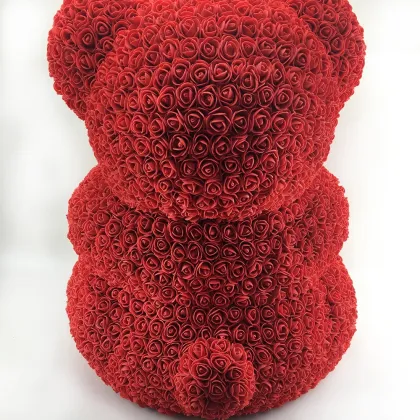 70cm Giant Teddy Bear & Foam Rose Gift Set