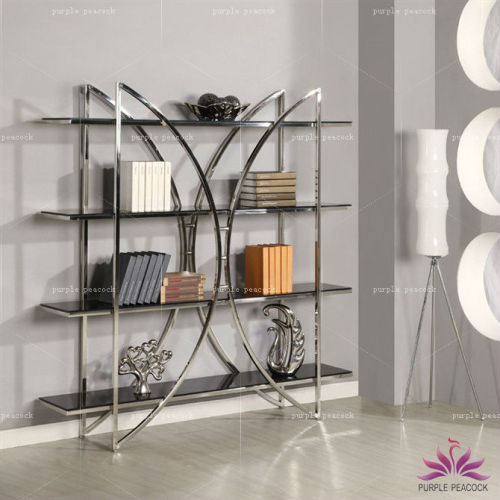 Fashion All Stainless Steel Display Shelf Bookshelf SJ-002