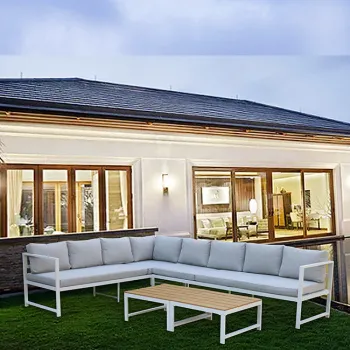 Global Best-Seller Patio Large KD Sofa Set Aluminum Outdoor Furniture