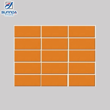 2016 hot sales 75x150mm orange color glazed ceramic wall subway tiles for bathroom