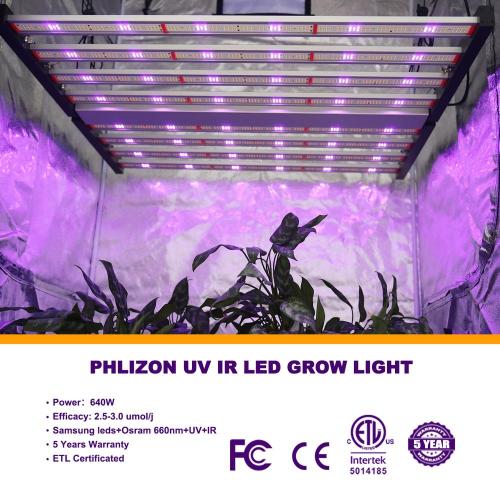 Commerciële UV IR-LED-lamp GROEI 640W 720W