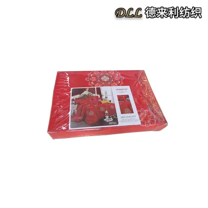 Art Elegant Red Medallion Bedding Set Gift Box