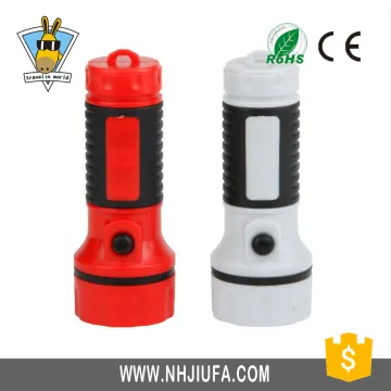 Cheap 3led plastic led flashlight, dry battery powered plastic torch,colorful plastic flashlight torch