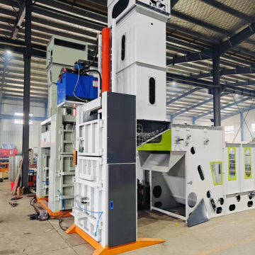 Single Box Hydraulic Cotton Baler Machine with Core Motor and PLC Components