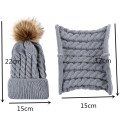 Conjunto de bufanda de gorro de lana de invierno para niños