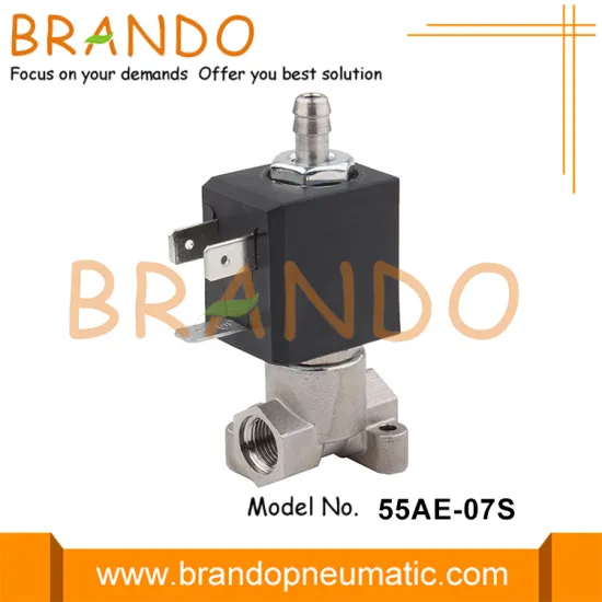 3 Way Stainless Steel Coffee Machine Solenoid Valve 1/8''