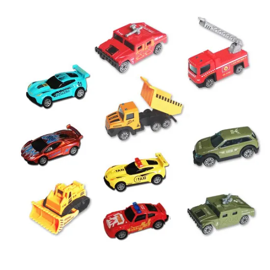 Discounted 1:64 Scale Die-Cast Pull-Back Car Set (6 Assorted Models) - Affordable Toy Trucks and Models