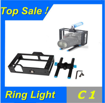 Camera Cage Portable DSLR camera Cage with top handle for 5d3 5D2 7d with 15mm rod block rig