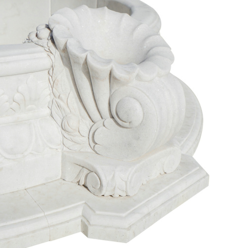 Luxury White Marble Tiered Carved Fountain Gardens Interiors