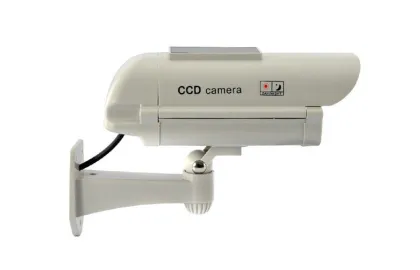 Cctv Camera Accessories , Realistic Solar Powered Dummy Camera For Security