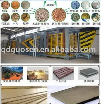 complete production line for wood plactic composite board